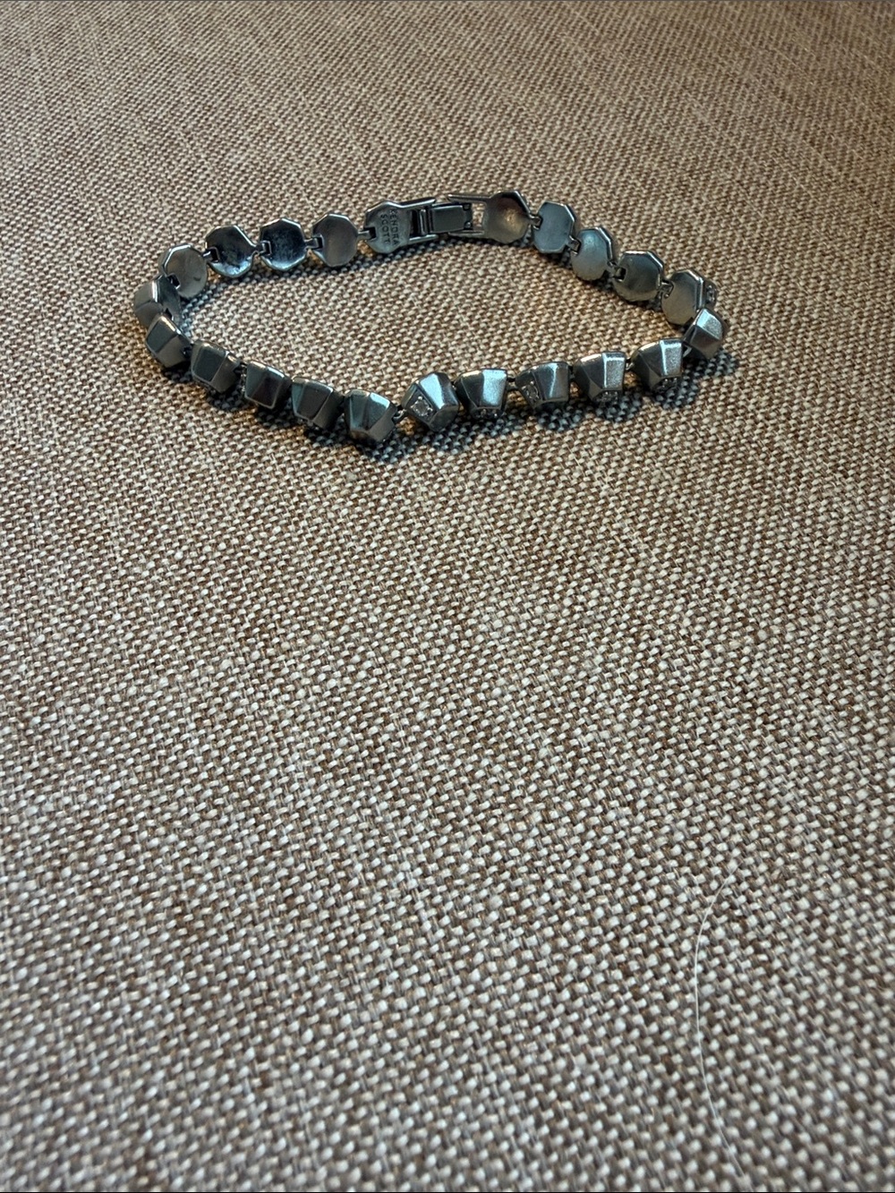 Kendra Scott gunmetal Faceted Bead Link Bracelet